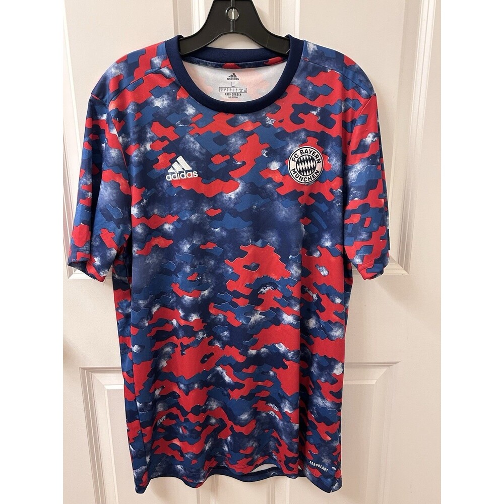 Bayern Munchen Munich Jersey Adidas 2021/2022 Prematch Shirt Germany Mens Large
